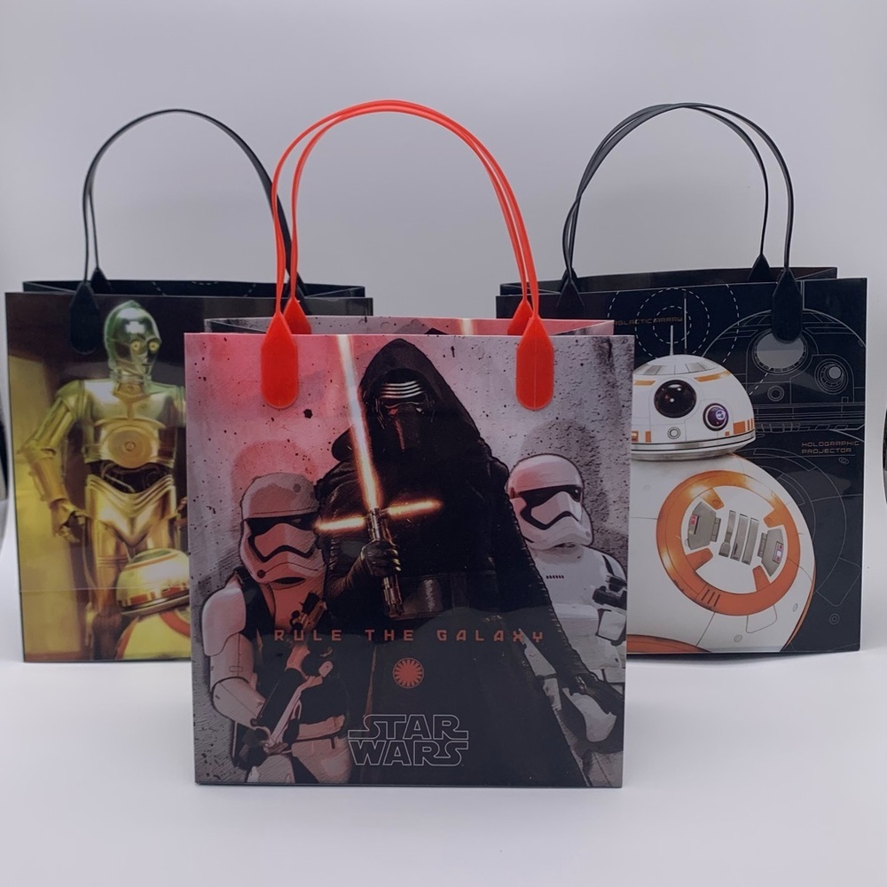 Disney Star Wars Lucas Film Ltd. Lot Of 8 Medium 8” Party Goodie Reusable Bags